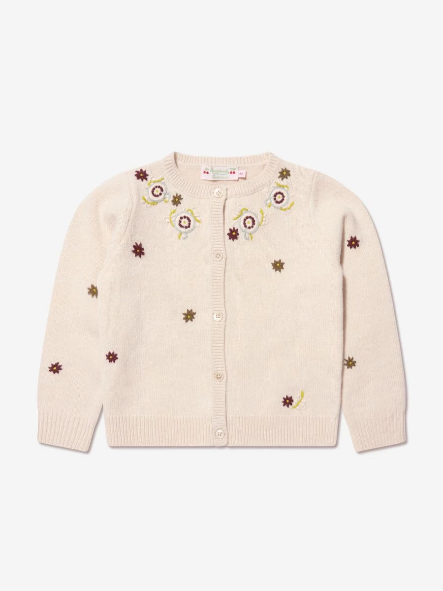 Bonpoint Girls Ivory Wool Toesie Cardigan - Premium Knitwear for Toddlers