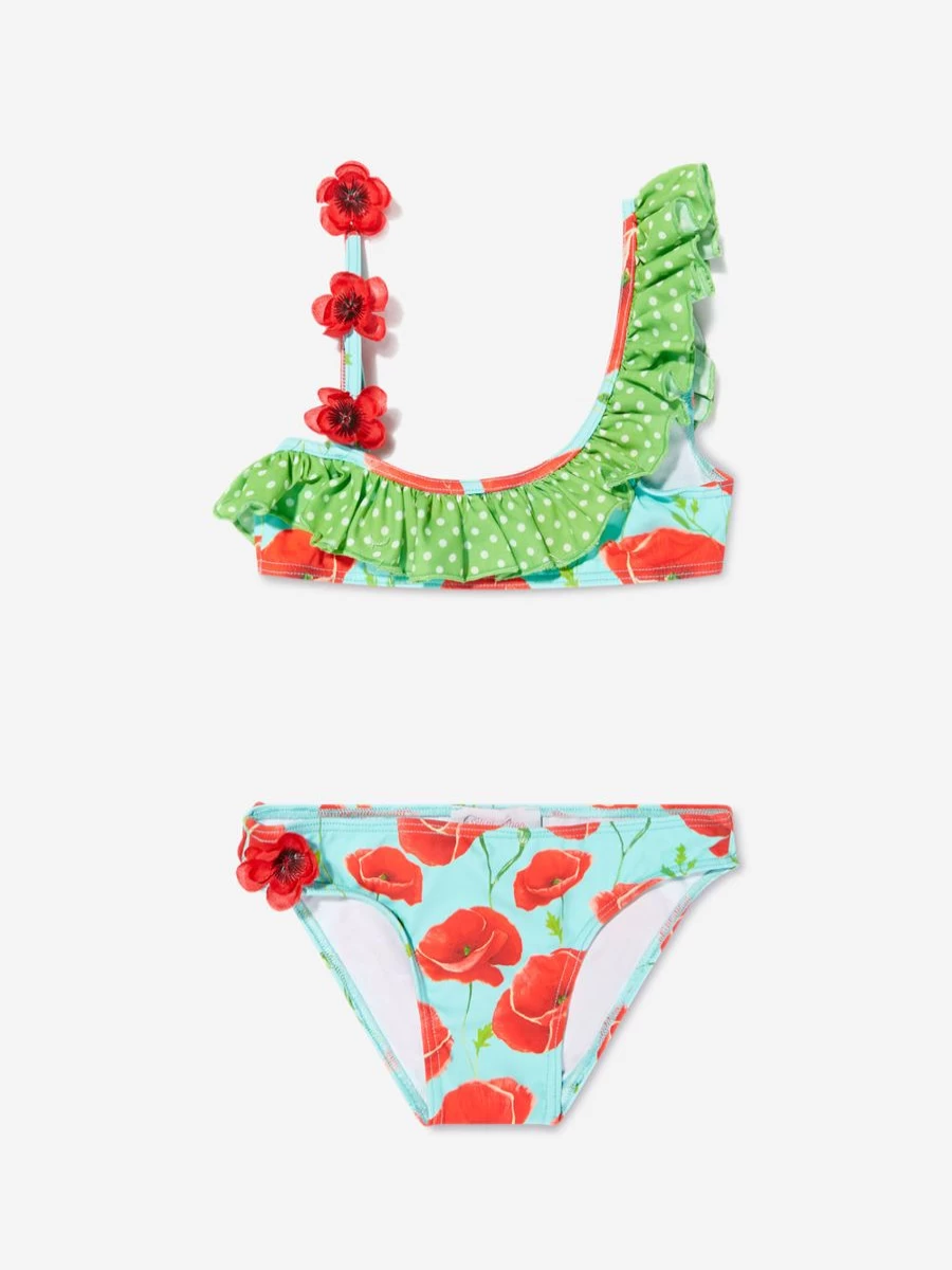 "Selini Action Turquoise Poppy Bikini for Teen Girls"