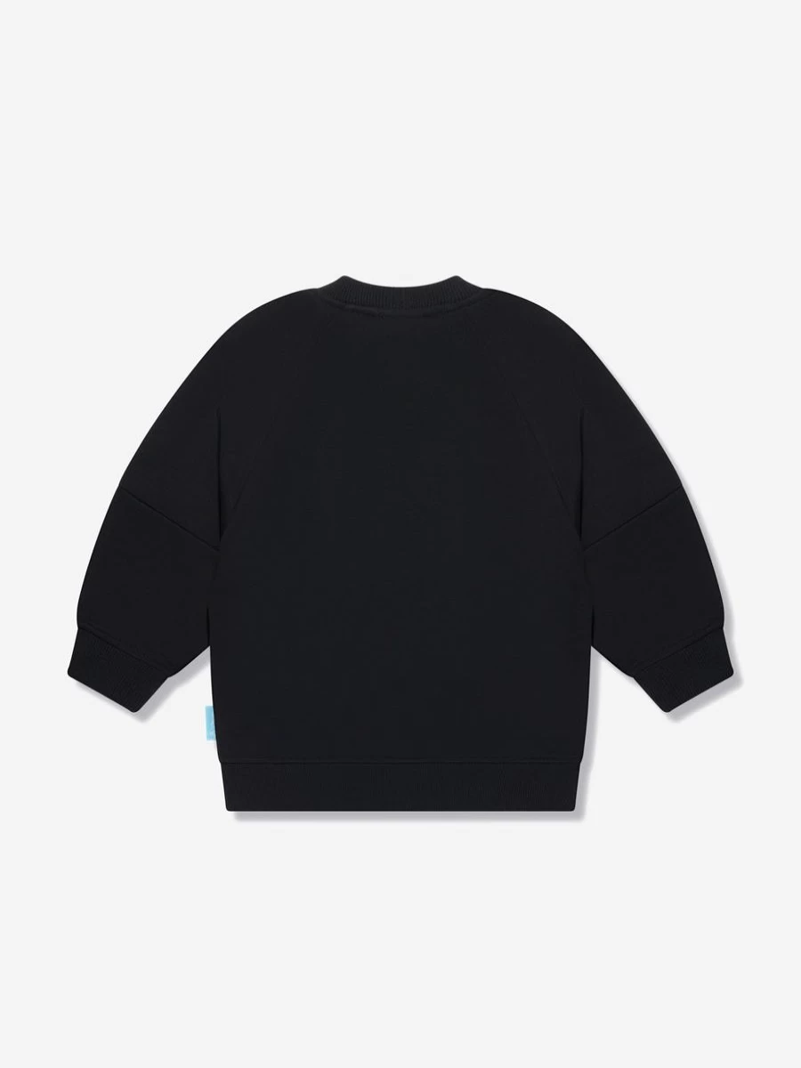 Emporio Armani Boys Navy Blue Smurfs Logo Sweatshirt - Casual Graphic Pullover