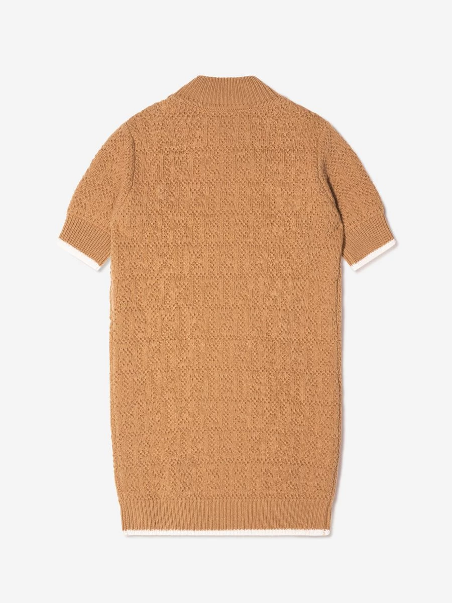 Fendi Kids Teen Girls Wool Knitted Dress with Logo - Stylish Knitwear for Teens | Childsplay Clothing