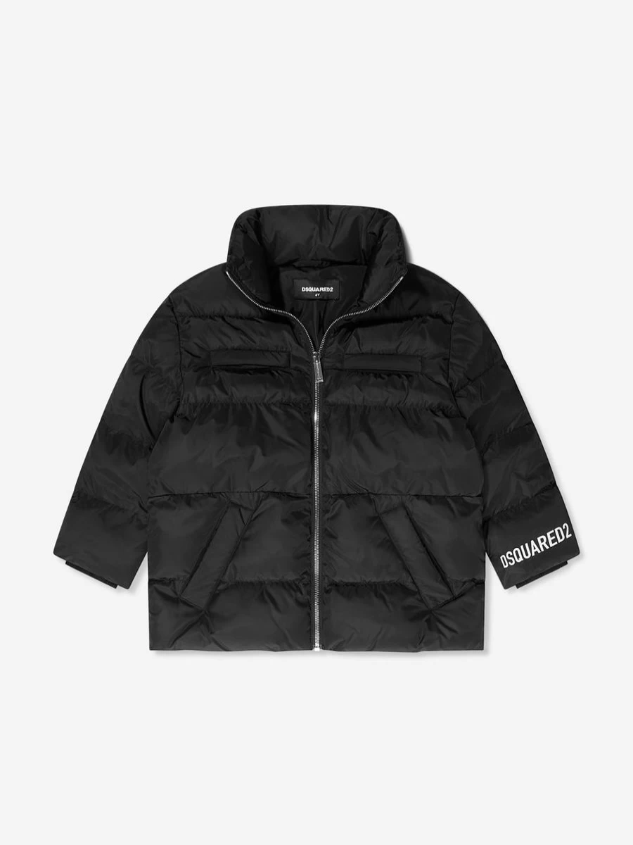 Dsquared2 Kids Boys Logo Puffer Jacket | Winter Coat for Boys | Dsquared2 Outerwear