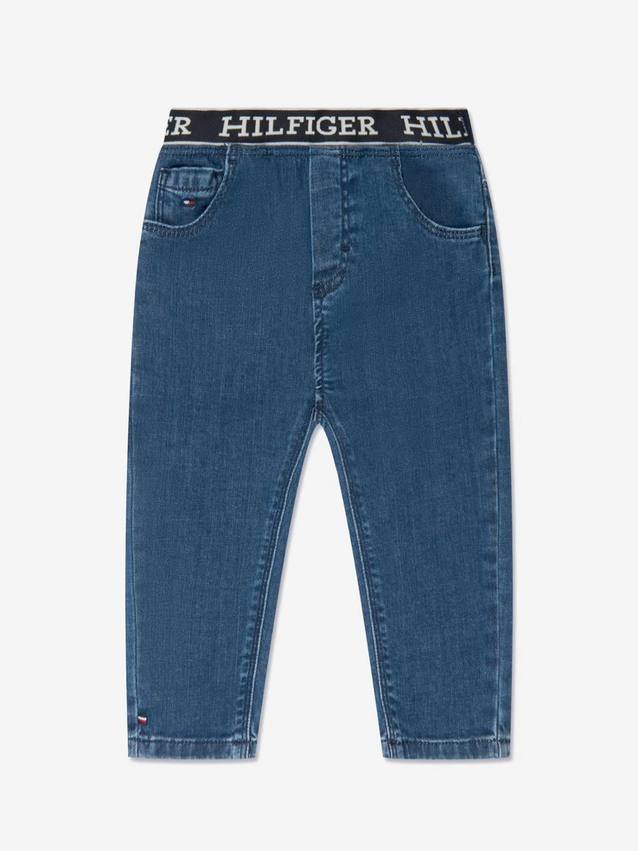 Tommy Hilfiger Baby Boys Blue Denim Jeans - Classic Fit Comfortable Pants
