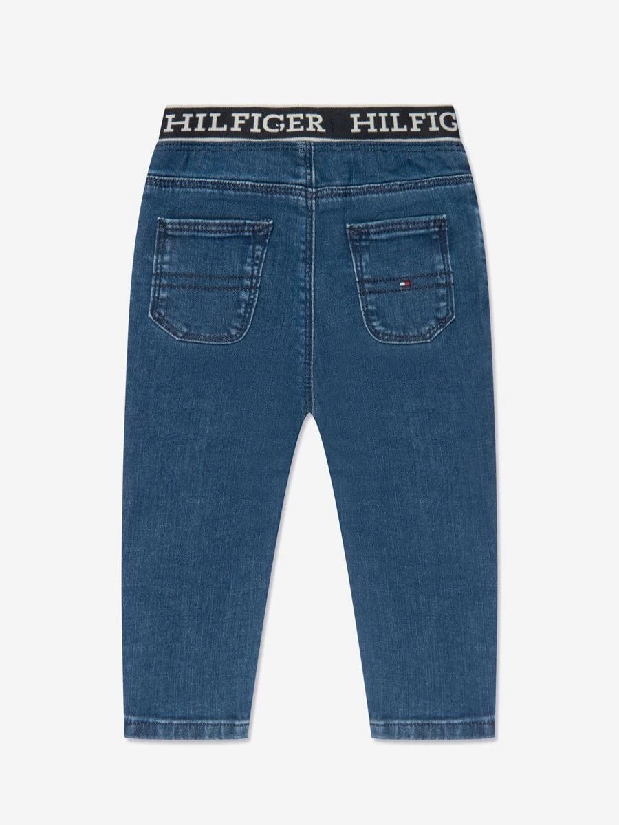 Tommy Hilfiger Baby Boys Blue Denim Jeans - Classic Fit Comfortable Pants