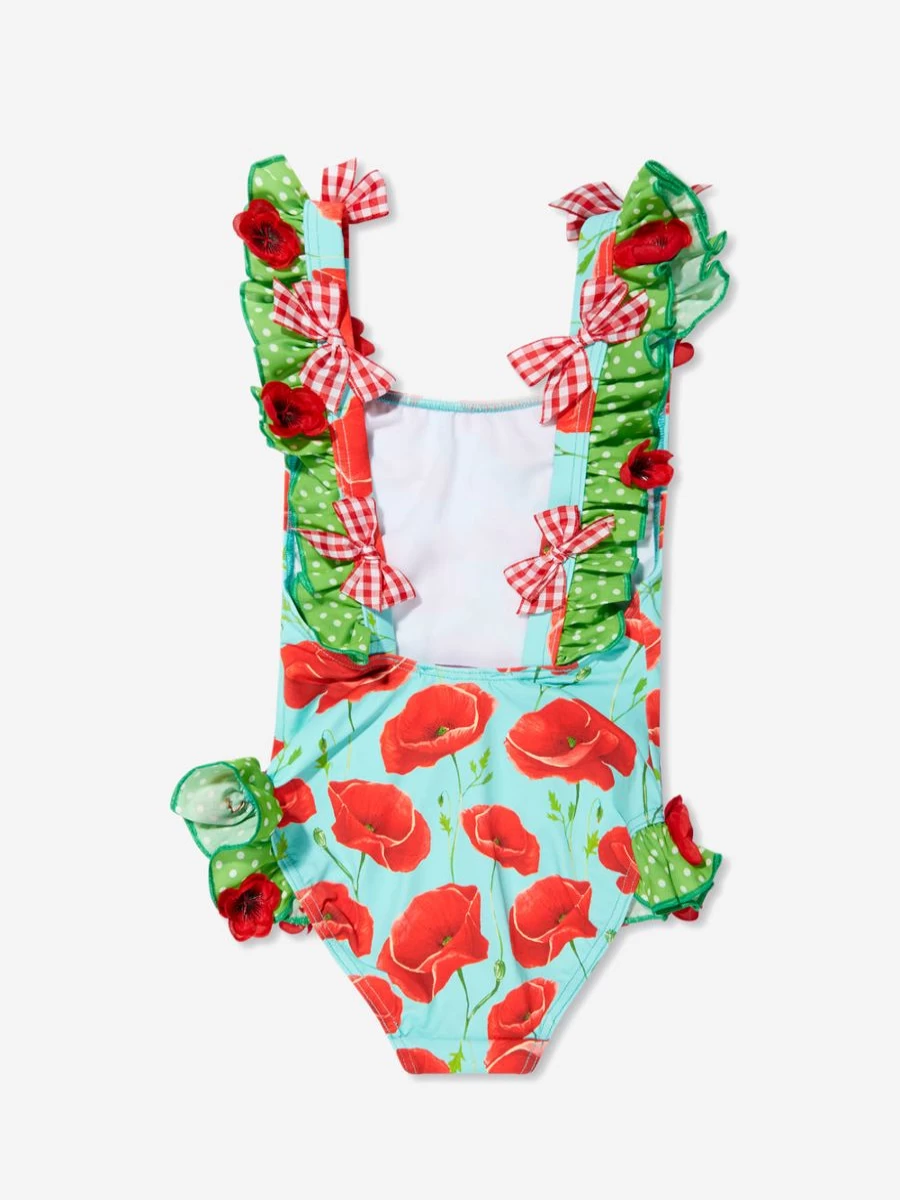 "Selini Action Turquoise Poppy Swimsuit for Teen Girls"