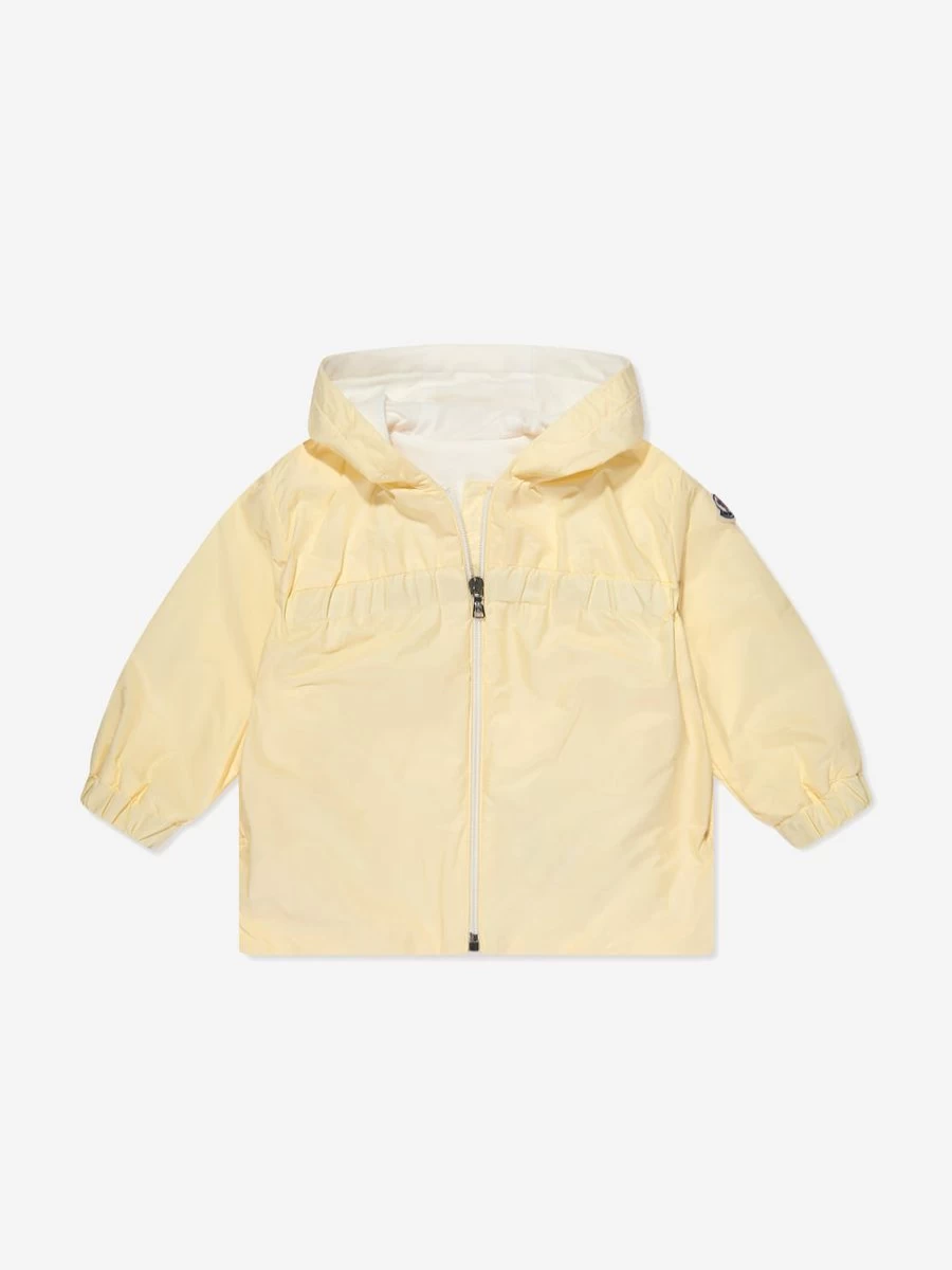 Moncler Enfant Baby Girls Yellow Raka Jacket | Lightweight Winter Coat for Infants
