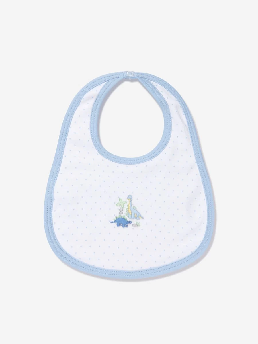 Magnolia Baby Boys' Dinoland Embroidered White Bin | Cute Dinosaur Design Baby Storage