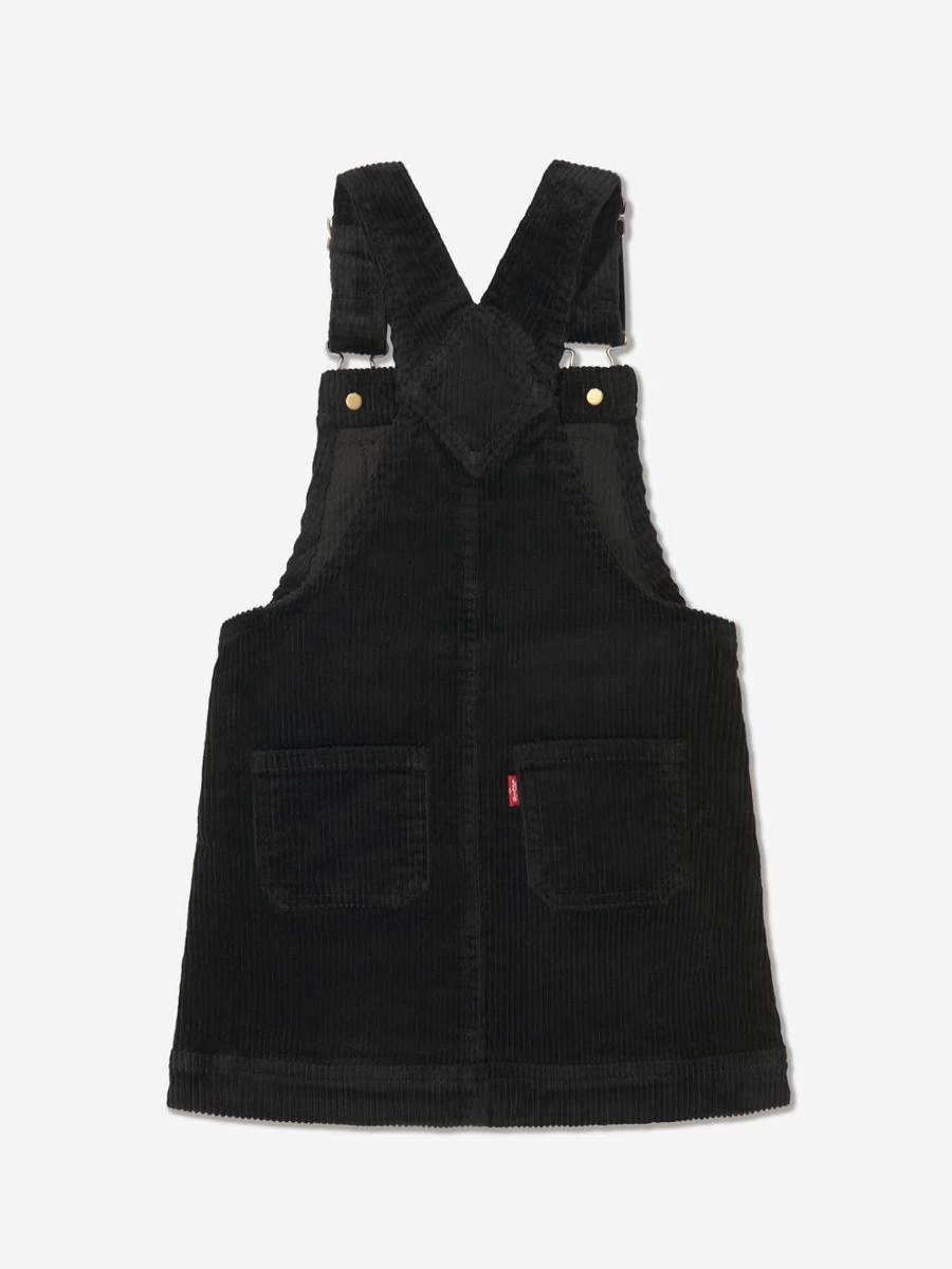 Levi's Kids Girls Black Corduroy Pinafore Dress for Toddlers & Juniors