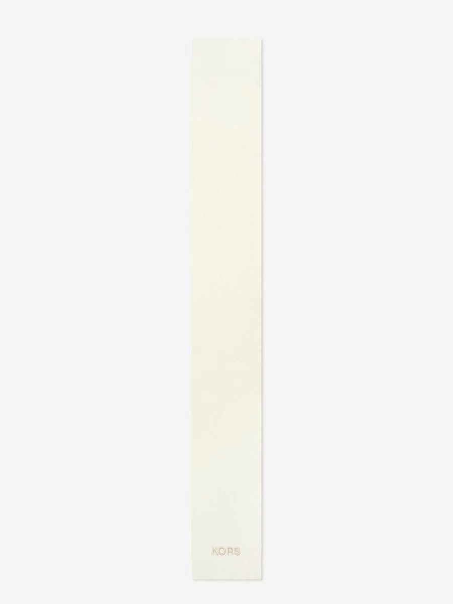 Michael Kors Girls Cream Embroidered Scarf - Floral Design Fashion Accessory