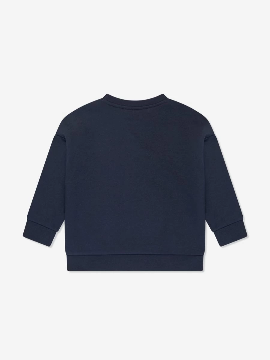 BOSS Boys Navy Logo Sweatshirt - Casual Pullover Hoodie for Kids