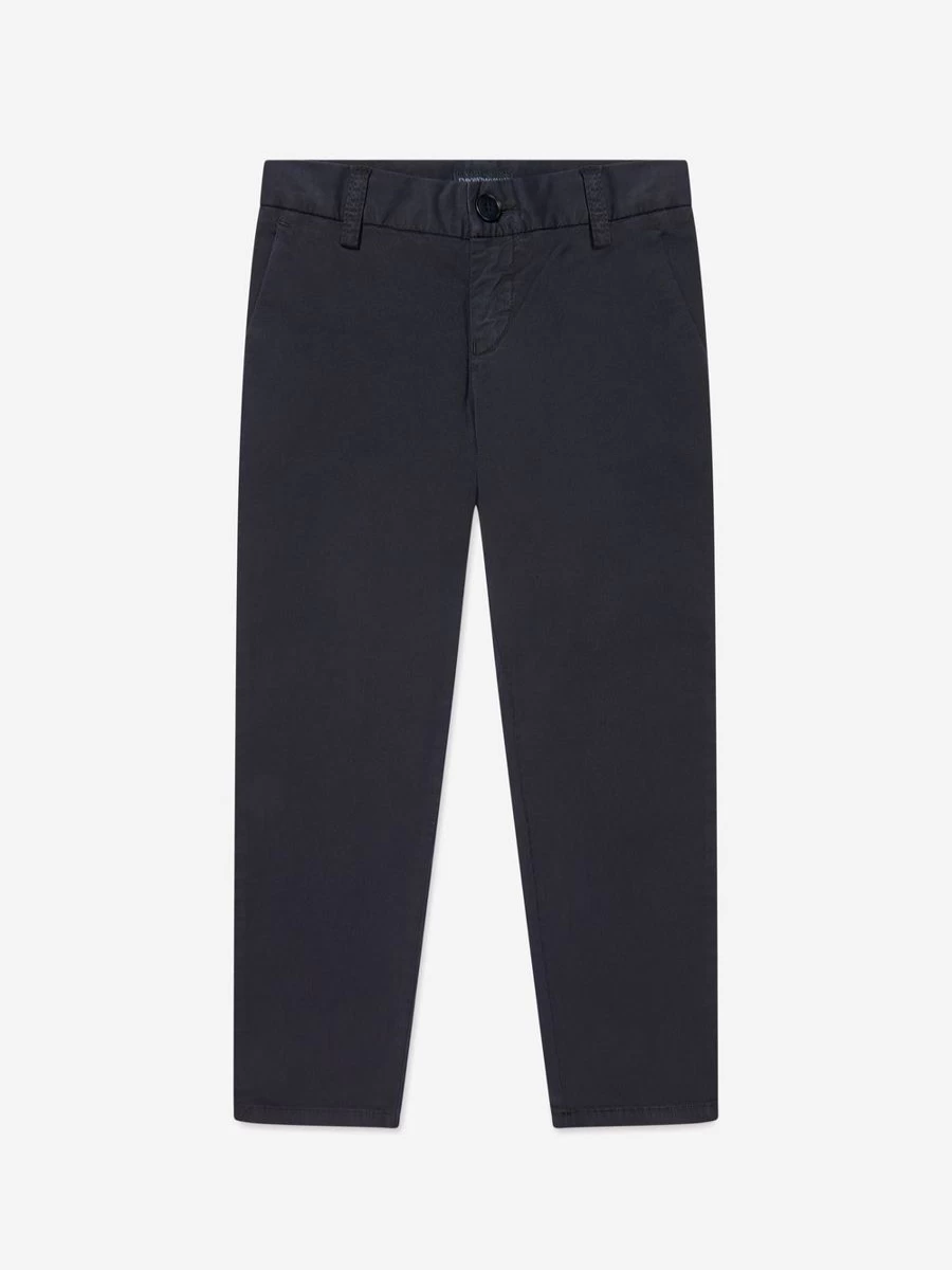 Emporio Armani Teen Boys Navy Branded Trousers for Stylish Comfort