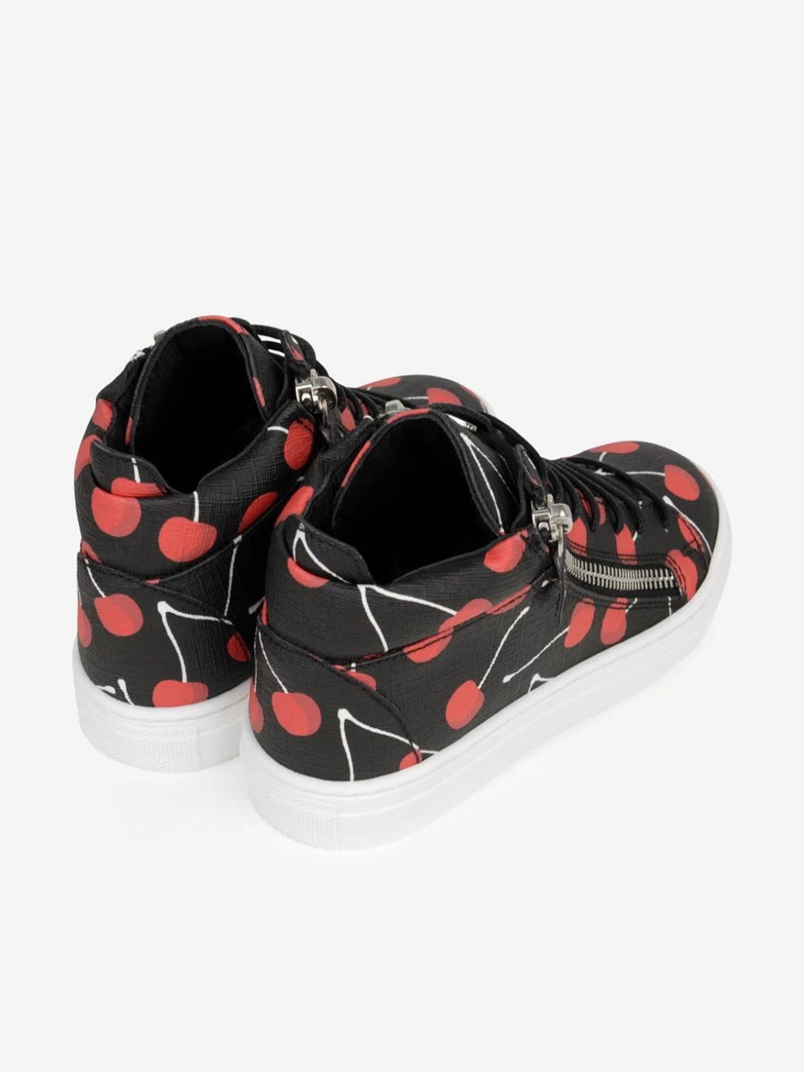 Giuseppe Junior Girls' Cherry Red High Top Sneakers for Fashion and Comfort