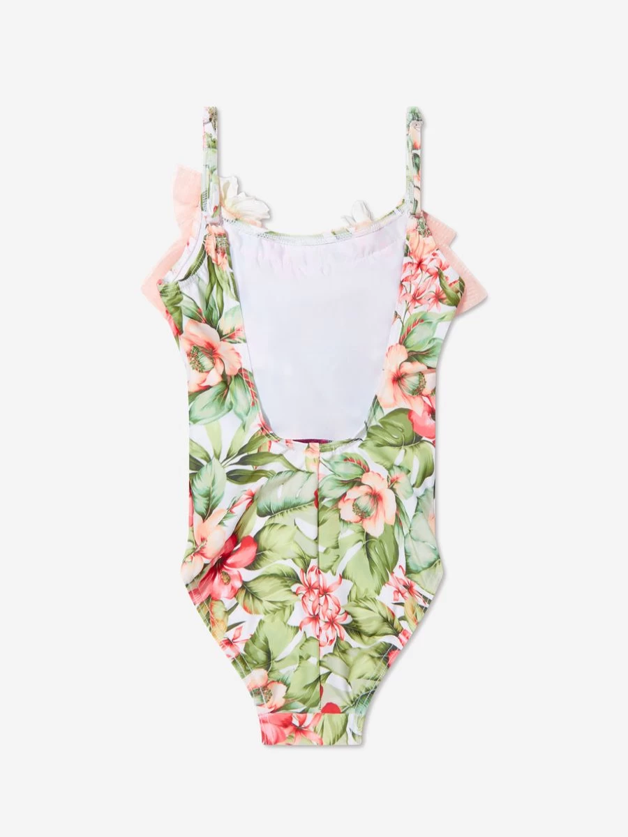"Selini Action Baby Girls Floral Print Multicolor Swimsuit"