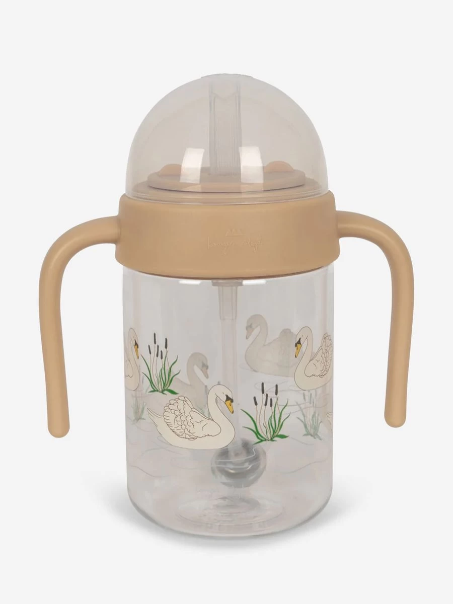 Konges Slojd Baby Swan Bottle With Handle - 15Cm Cute Infant Feeding Accessory