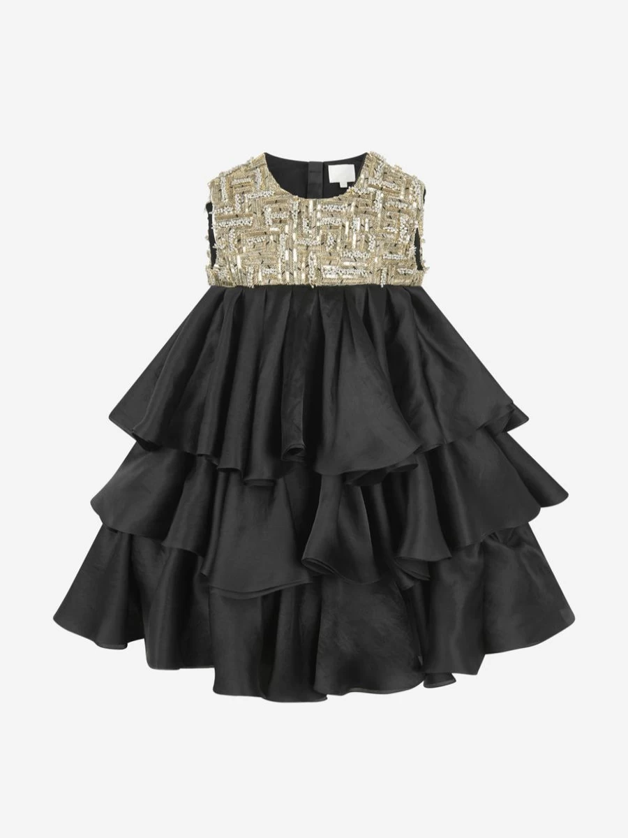 "Maison Ava Black Lumi Dress for Teen Girls – Elegant & Stylish"