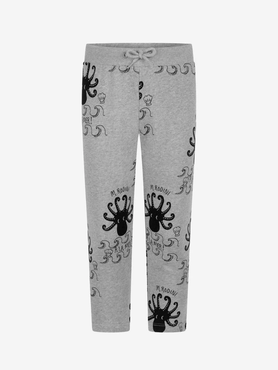 Mini Rodini Boys' Cotton Octopus Print Joggers - Comfortable Kids' Pants