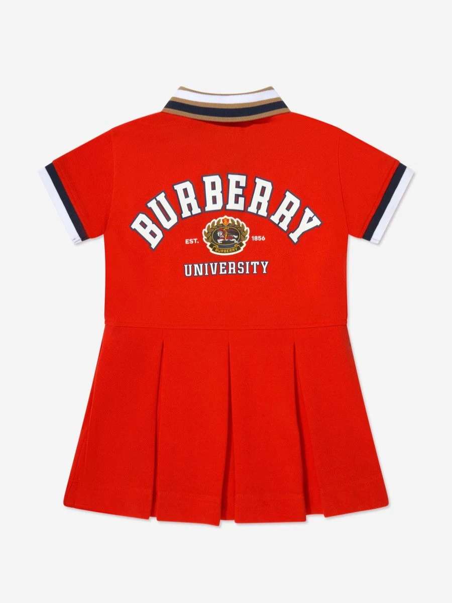 Burberry Kids Baby Girls Red Mini Serena Polo Dress