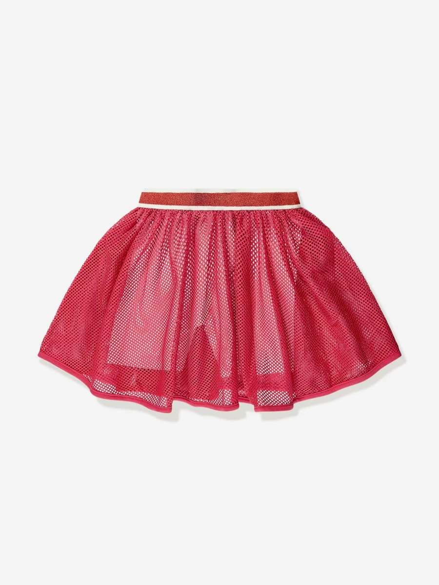 Guess Girls Red Mesh Skort - Stylish Athletic Tennis Skirt with Shorts for Active Teens