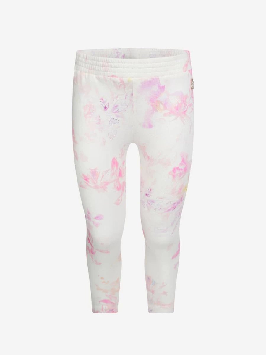 Roberto Cavalli Girls Pink Floral Print Leggings for Kids Fashion