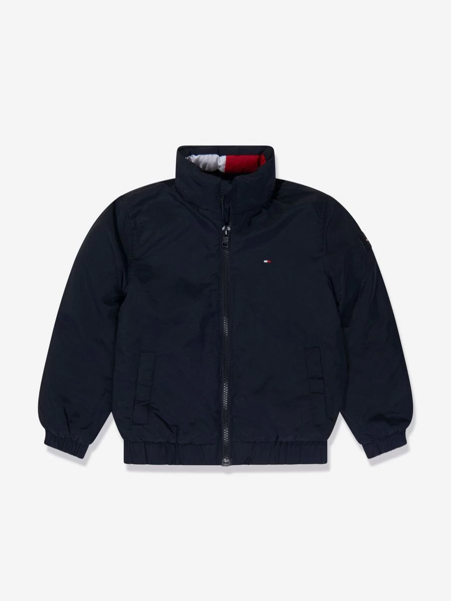 Tommy Hilfiger Boys Navy Blue Essential Padded Jacket for Kids