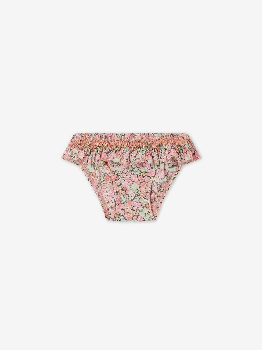 Bonpoint Baby Girls Floral Print Swim Briefs - Multicolor Summer Beachwear for Infants