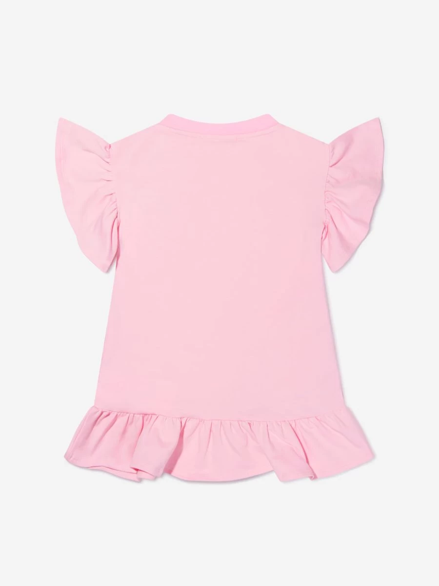 Monnalisa Girls Floral Cotton Dress with Rose Print - Elegant & Comfortable