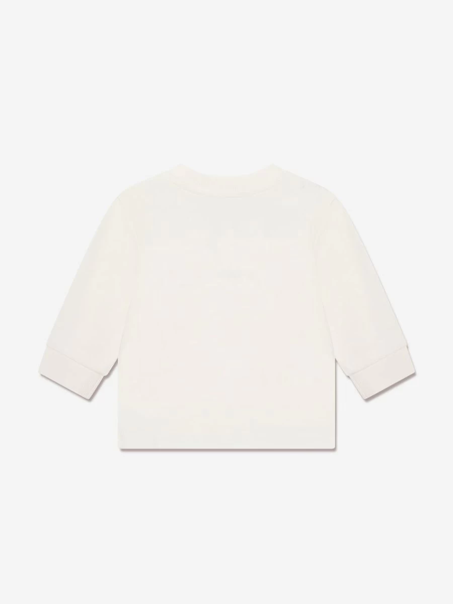 KENZO KIDS Girls Ivory Long Sleeve Logo T-Shirt for Baby