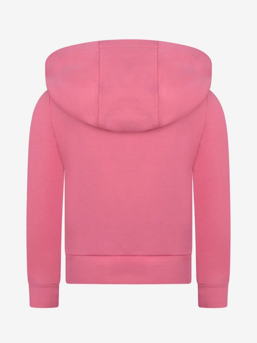 Simonetta Girls' Pink & Silver Zip Up Hooded Jacket