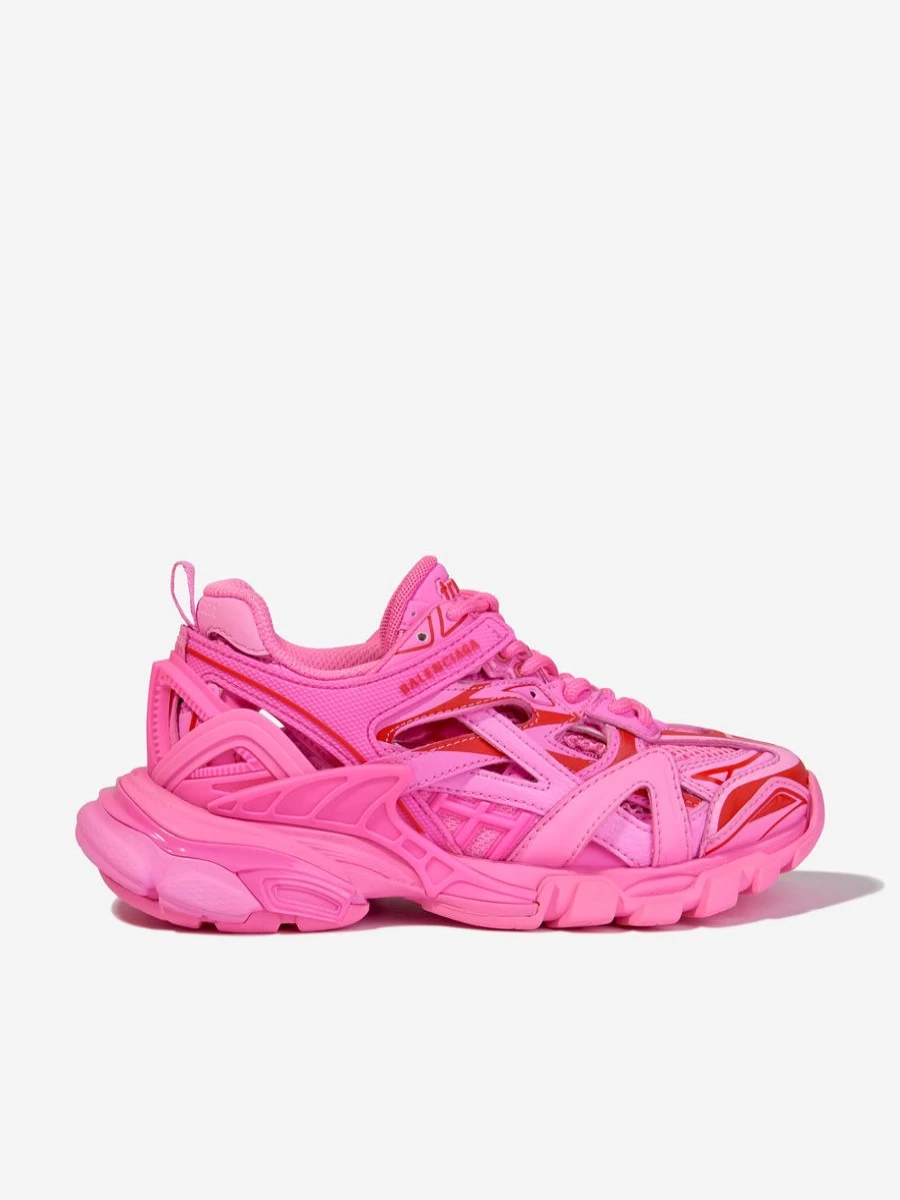 Balenciaga Kids Girls Track 2 Pink Sneakers for Running and Training