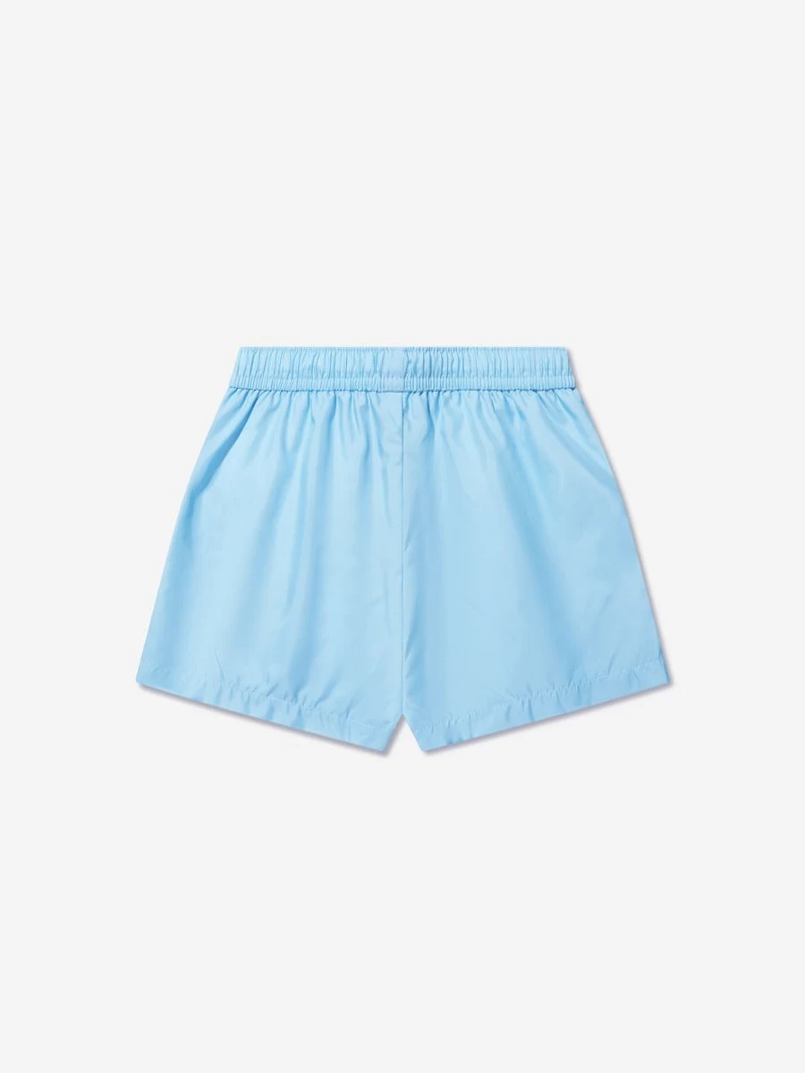 Moschino Kids Boys Blue Teddy Bear Logo Swim Shorts for Summer Beachwear
