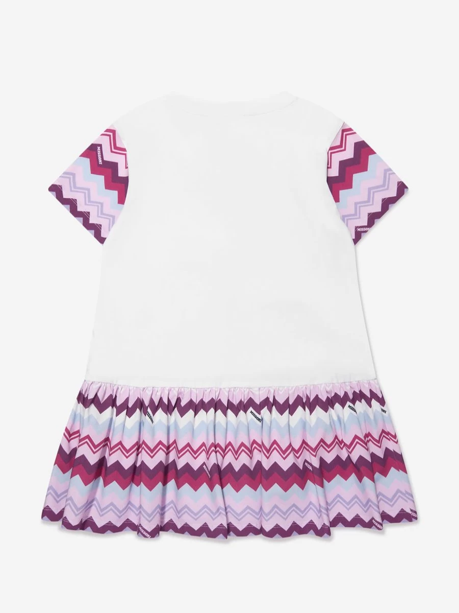 Missoni Teen Girls White Zigzag Jersey Dress