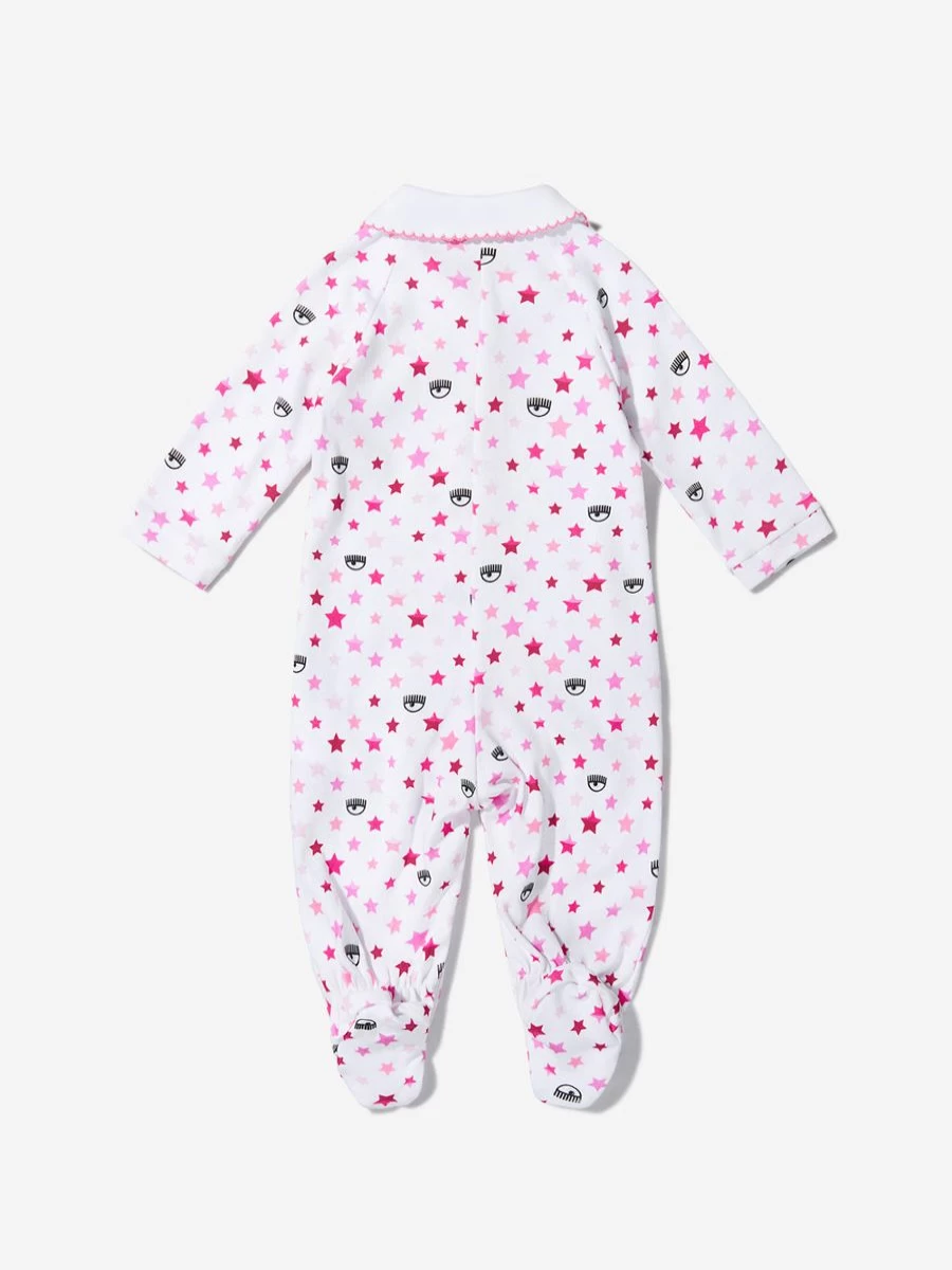 Chiara Ferragni Baby Girls Cotton Multi Print Babygrow - Stylish & Comfortable Infant Romper