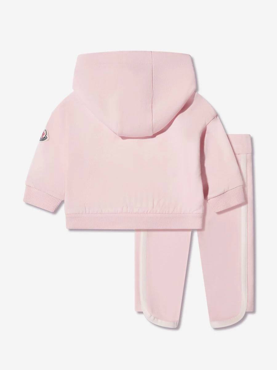 Moncler Enfant Baby Girls Pink Logo Tracksuit - Stylish & Comfortable Outfit
