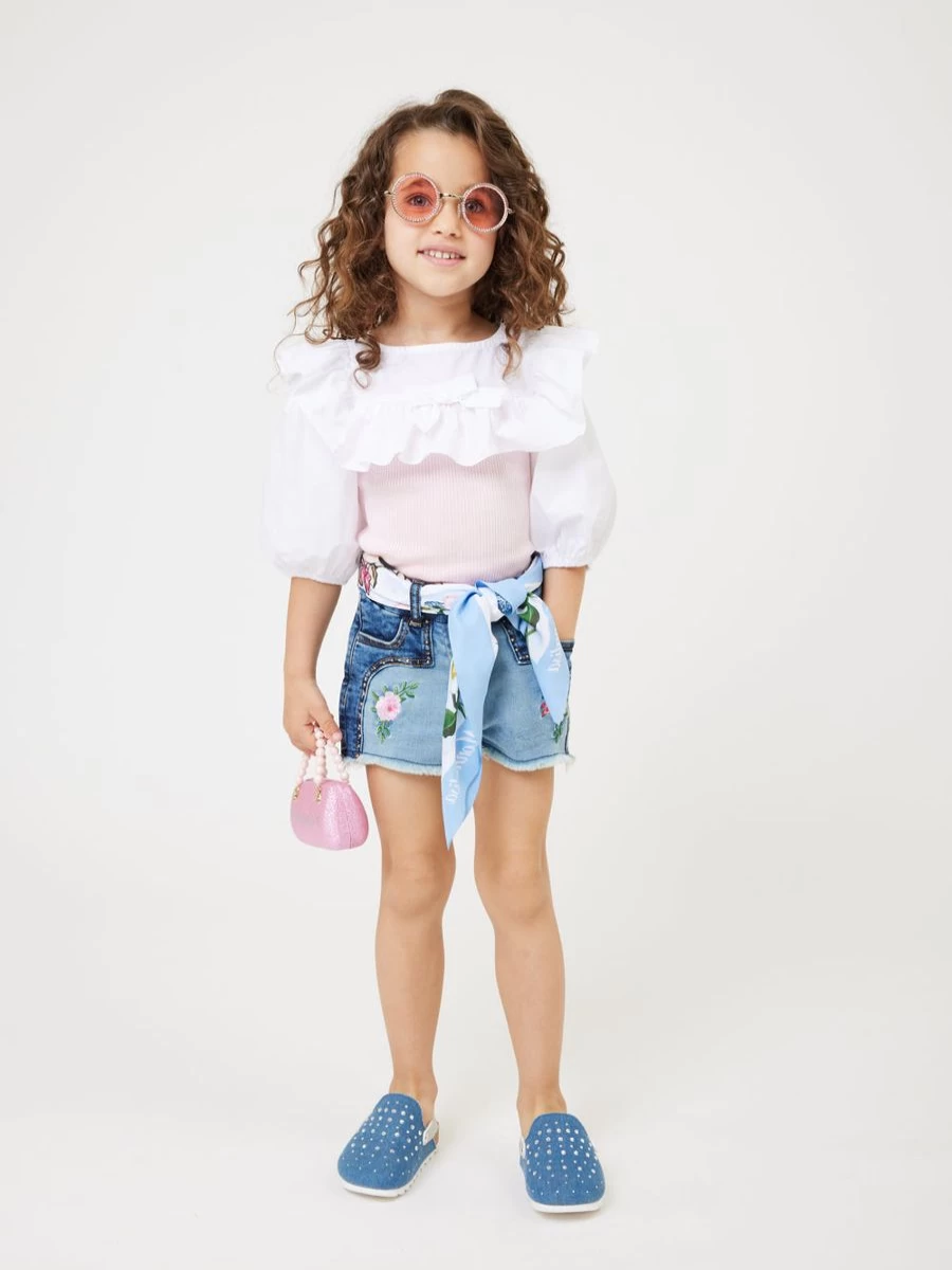 Monnalisa Pink Rhinestone Sunglasses for Girls - Sparkling Fashion Kids Shades