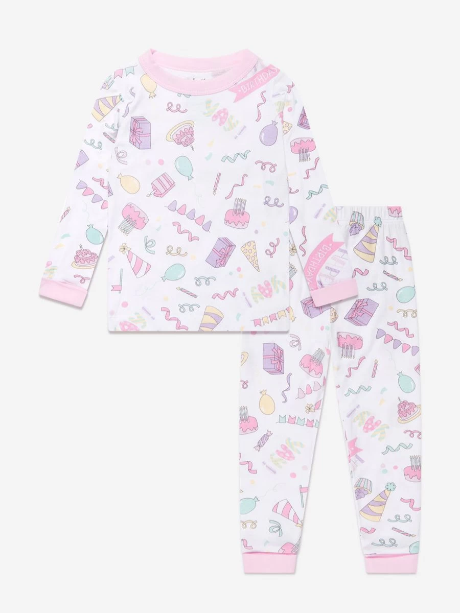Magnolia Baby Girls Birthday Long Sleeve Pink Pyjamas - Cute & Comfortable Sleepwear for Toddlers