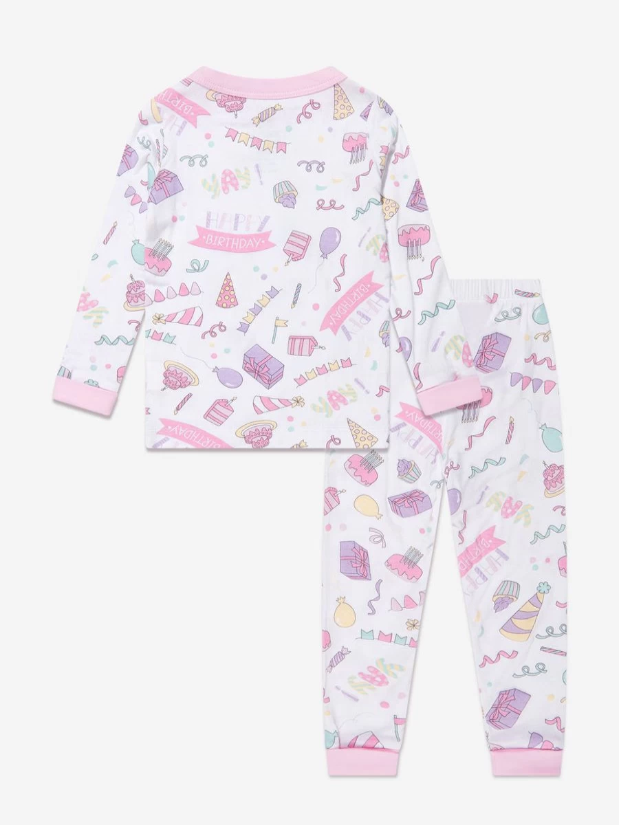 Magnolia Baby Girls Birthday Long Sleeve Pink Pyjamas - Cute & Comfortable Sleepwear for Toddlers