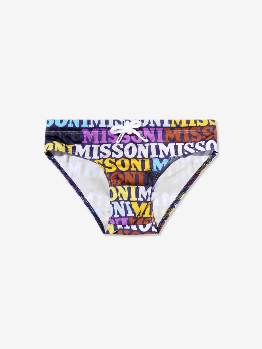 Missoni Boys' Multicolor Logo Swim Briefs | Kids' Swimwear Collection