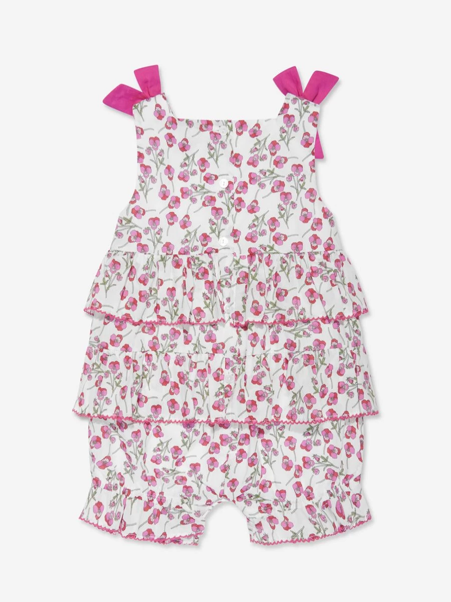 Patachou Baby Girls Pink Liberty Floral Spring Romper - Floral Print Outfit for Infants