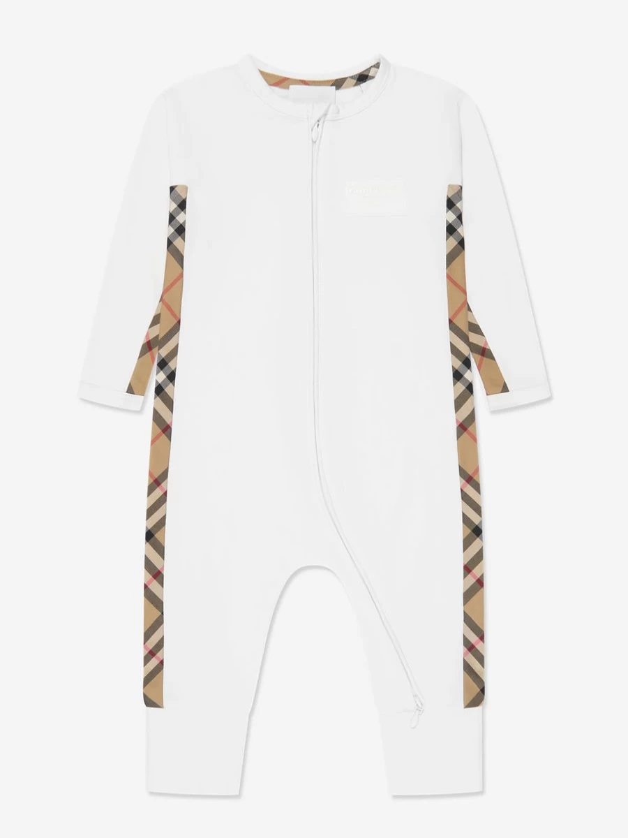 Burberry Kids Baby Girl's White Claude Romper Gift Set