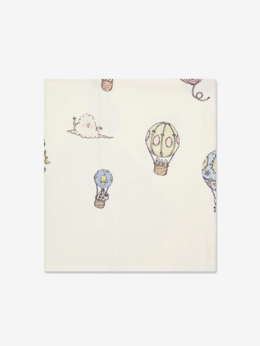 Atelier Choux Luxury Baby Cashmere Blanket - Soft Hot Air Balloons Design for Infants