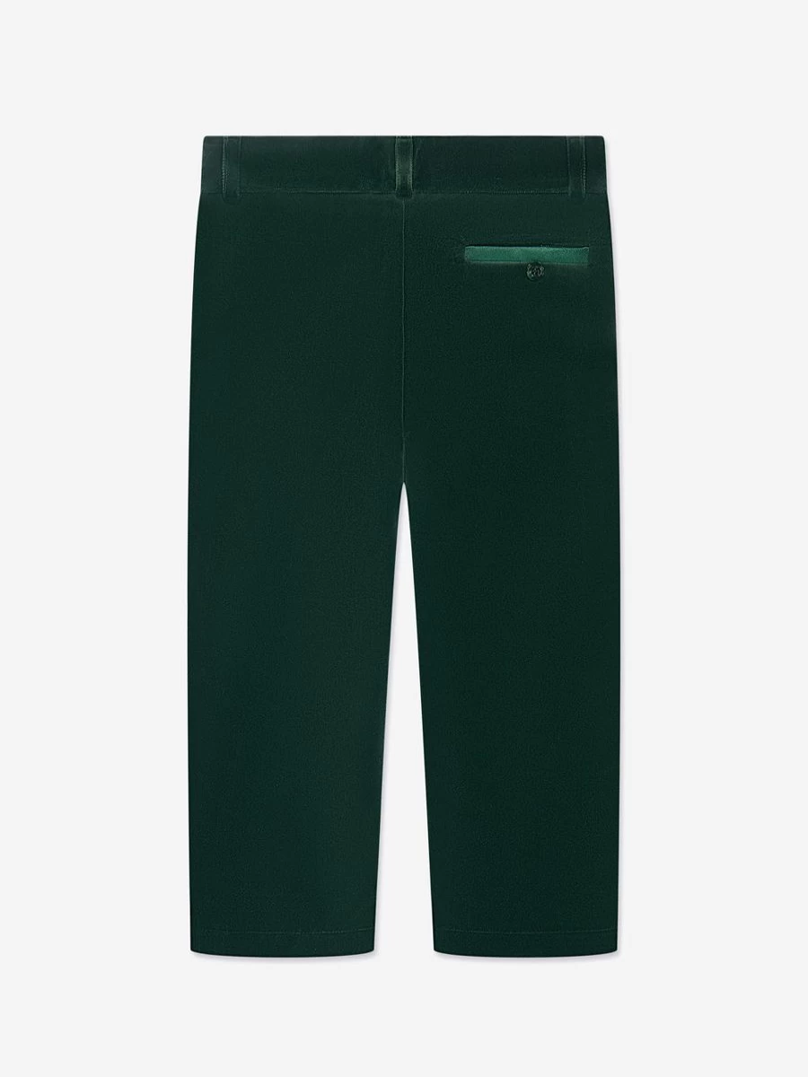 Patachou Boys' Green Cotton Trousers - Comfortable Casual Pants for Kids