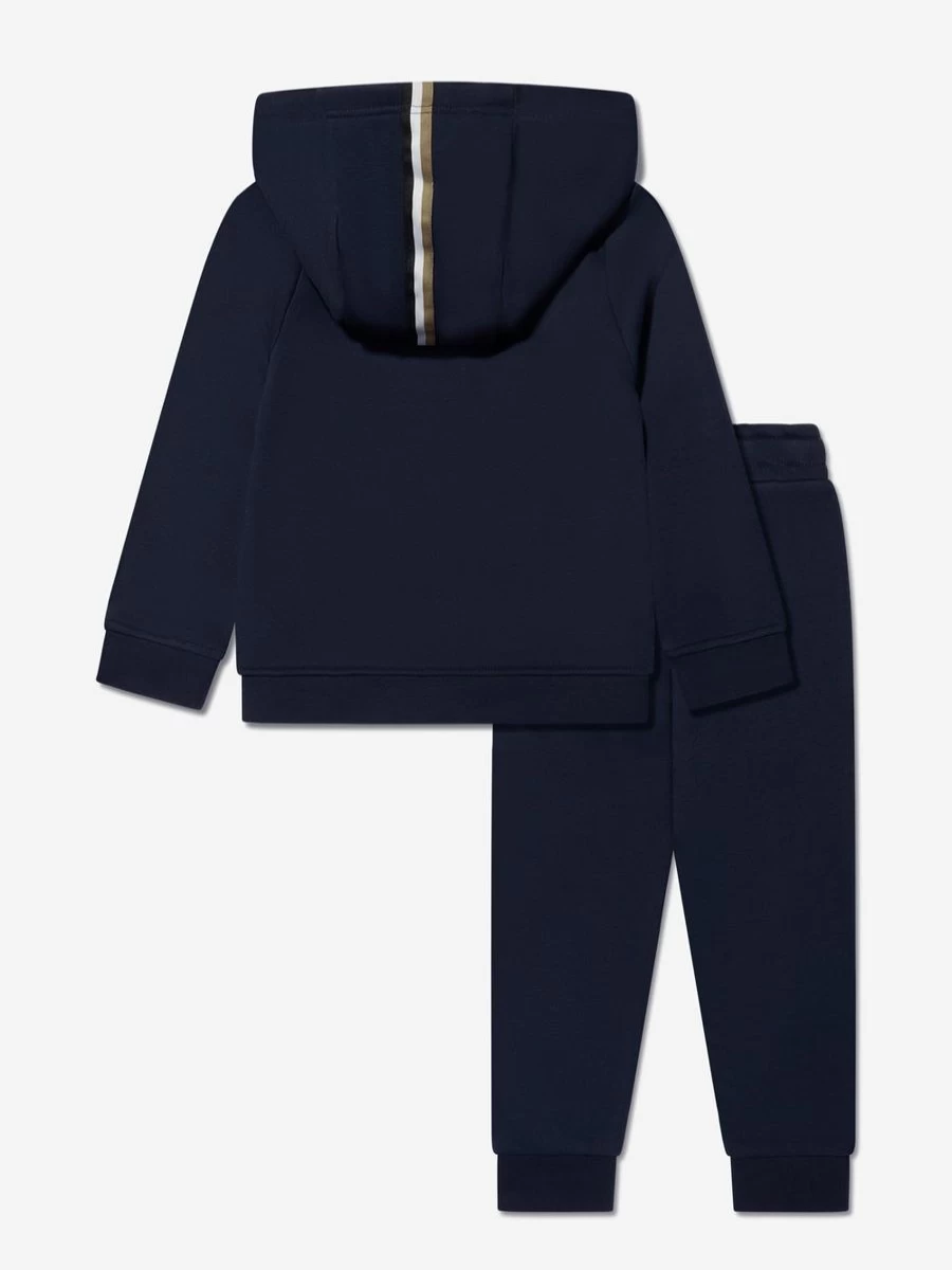 BOSS Boys Navy Logo Tracksuit - Sporty Casual Outfit for Kids