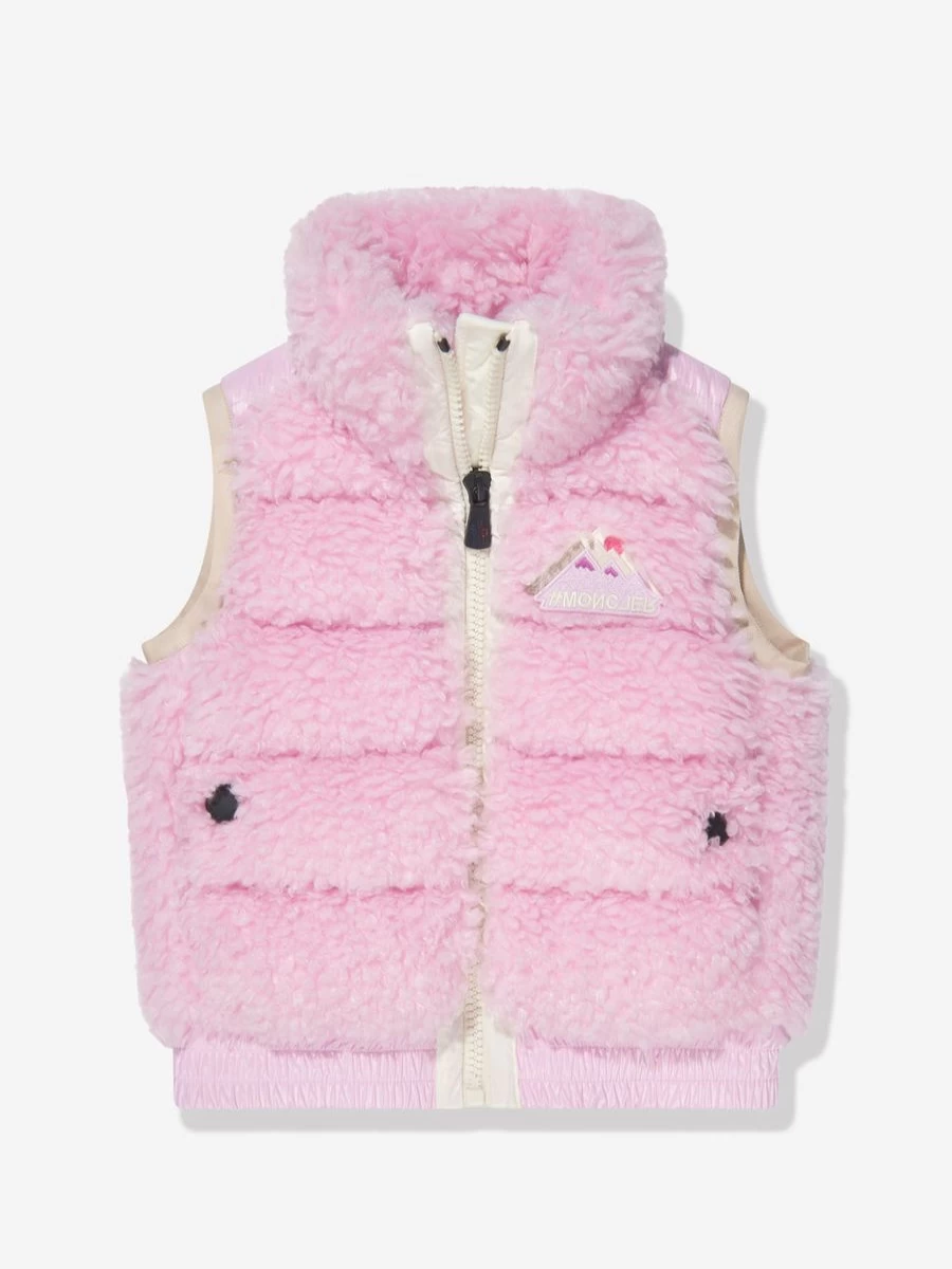 Moncler Enfant Teen Girls Pink Grenoble Down Padded Gilet Winter Vest