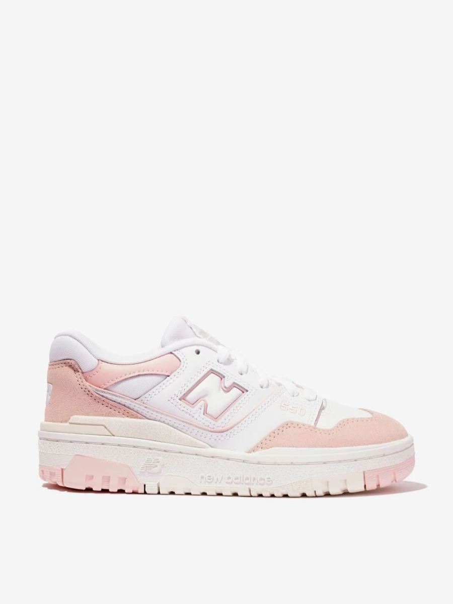 New Balance 550 Pink Logo Trainers for Girls - Stylish Kids' Sneakers | Childsplay Clothing