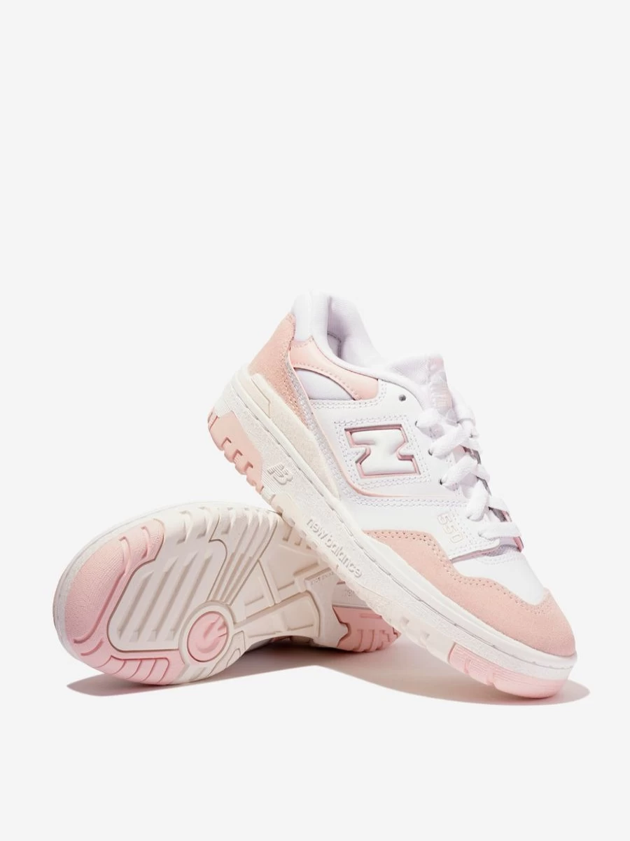 New Balance 550 Pink Logo Trainers for Girls - Stylish Kids' Sneakers | Childsplay Clothing