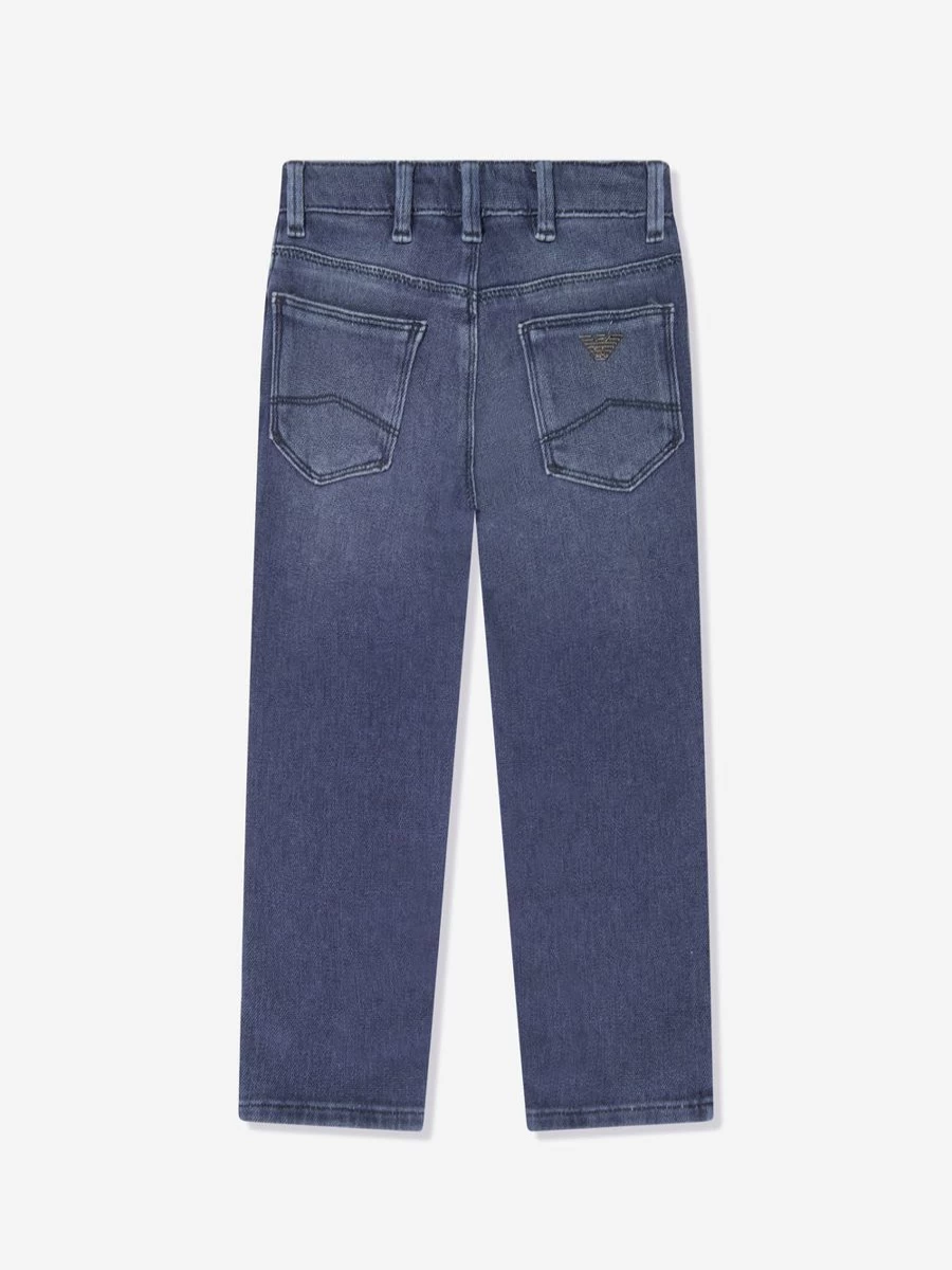 Emporio Armani Boys Slim Fit Blue Jeans for Kids - Stylish & Comfortable Denim Pants