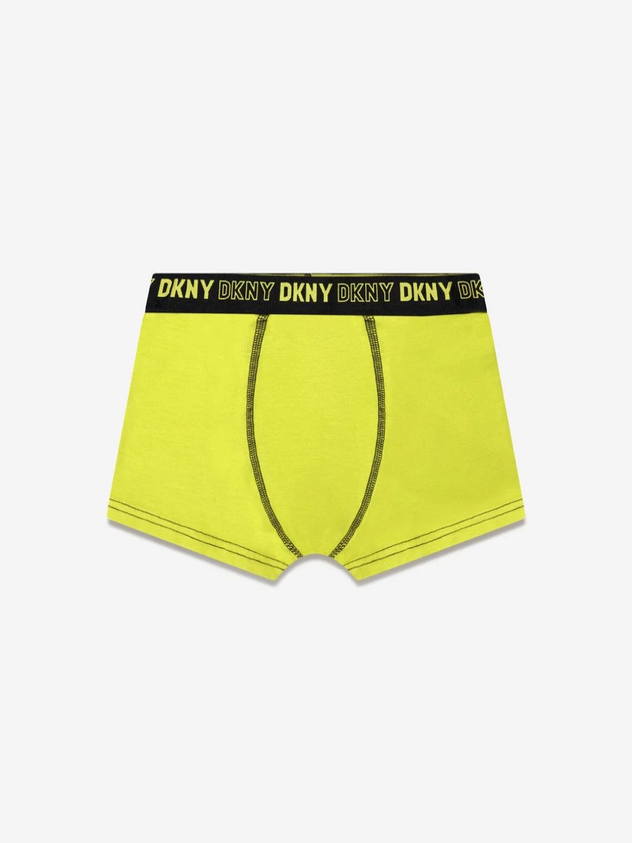 DKNY Boys' 3-Pack Cotton Boxer Shorts - Comfortable Green Underwear Set