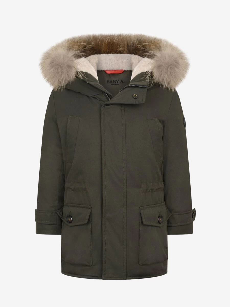 Baby A Boys' Winter Warm Down Padded Parka Coat for Kids