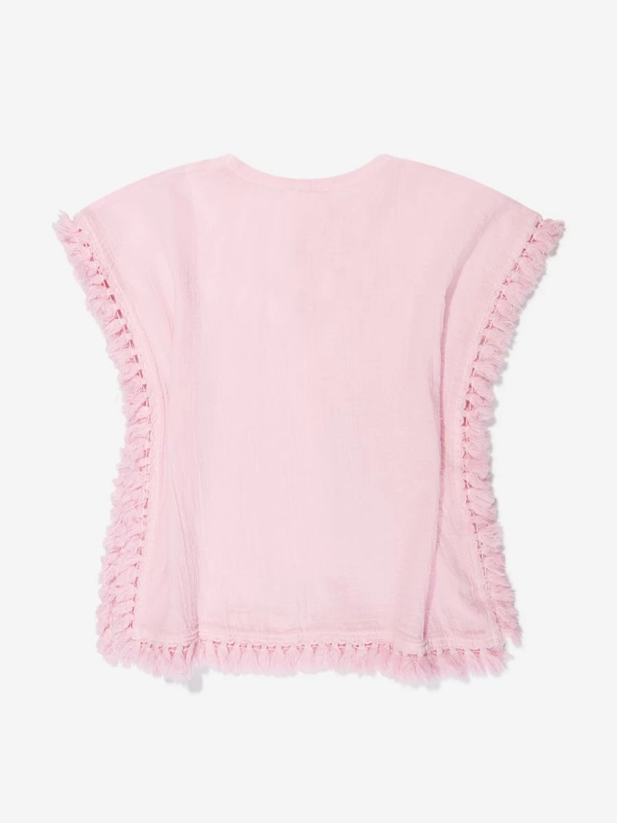 "Selini Action Pink Tassel Kaftan for Teen Girls – Stylish & Comfortable"