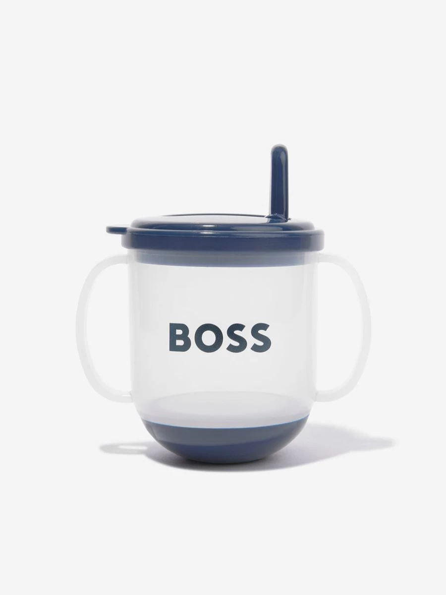 BOSS Baby Navy Logo Print Sippy Cup | Baby Feeding Essentials by Childsplay Clothing