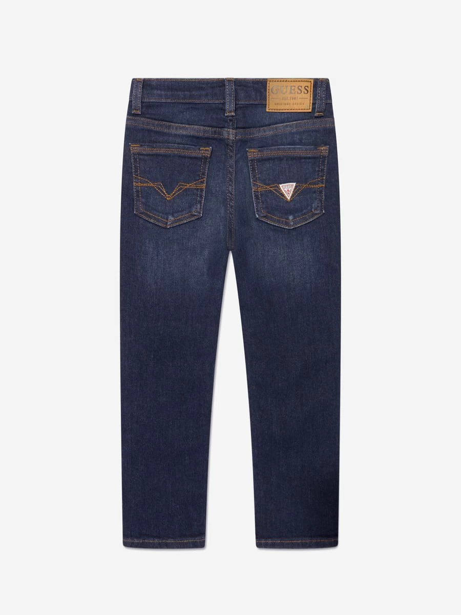 Guess Boys Blue Skinny Fit Jeans - Slim Denim Pants for Kids